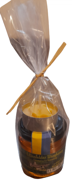 125g Honig mit Teelicht Glücksbringer